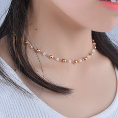 Women Fashion Accessories Crystal Sequins Necklace Tassel Flash Gift