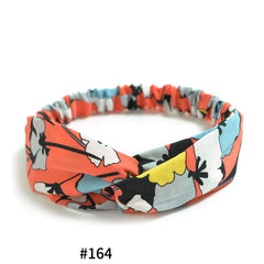 Women's Satin elastic cross headband geranium European and American hair accessories