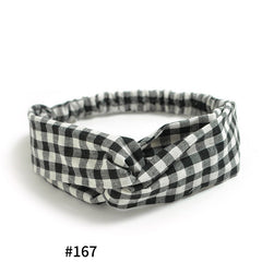 Women's Satin elastic cross headband geranium European and American hair accessories